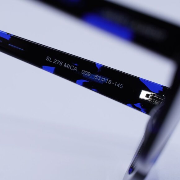 ?️New Saint Laurent SL 276 MICA 009 Sunglasses -Blue Havana Frame, Black Lenses main image 9